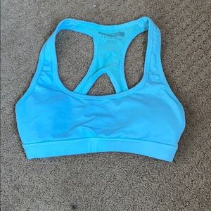 Blue sports bra